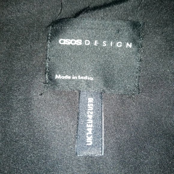 ASOS Design Black and Floral Long Sleeve Dress Size 10 - Picture 4 of 5